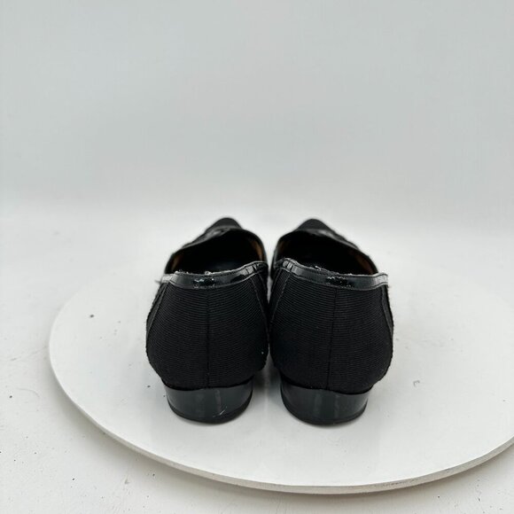 Salvatore Ferragamo Women Size 8D Black Leather Pointed Toe Slip On Flat Shoes - Picture 5 of 11